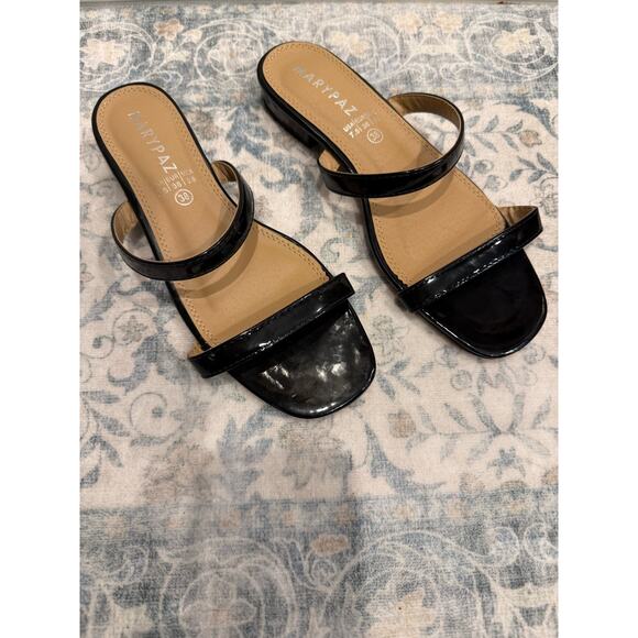 MARYPAZ Black Patton Slip-on Sandal Size 8 - Picture 4 of 4